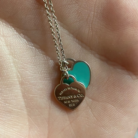 Tiffany & Co. Jewelry - Tiffany and Co. Return to Tiffany, Tiffany Blue Double Heart Tag Pendant